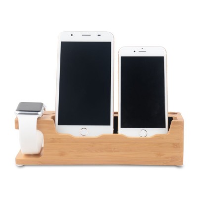 New Product Wool Bamboo For Apple Watch Phone Tablet Kiosk Stand