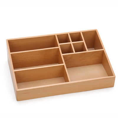 Wooden Bamboo Organize Multi-functional Customized Size Desktop Organizer