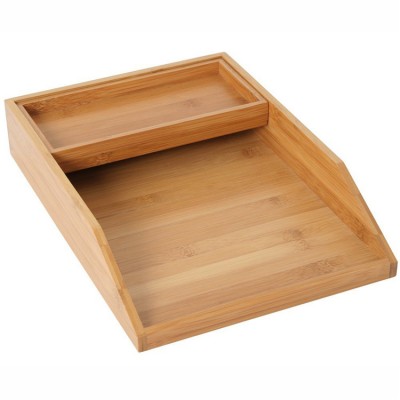 Office Stationery Bamboo DEsktop Customized Letter Tray Desktop Organizer