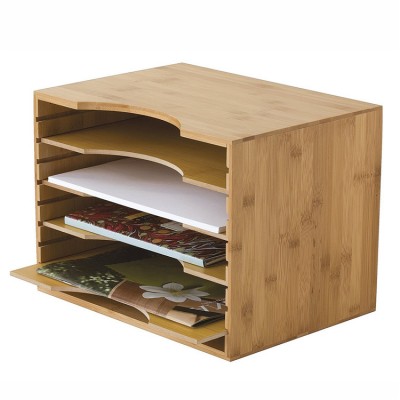 Bamboo Stationary Modern Classic Adjustable Organizer Desktop